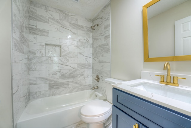 1823 Allenby Green Dr Unit 6, Germantown, TN 38139 - full bath with toilet, tub / shower combination, vanity, and a textured ceiling