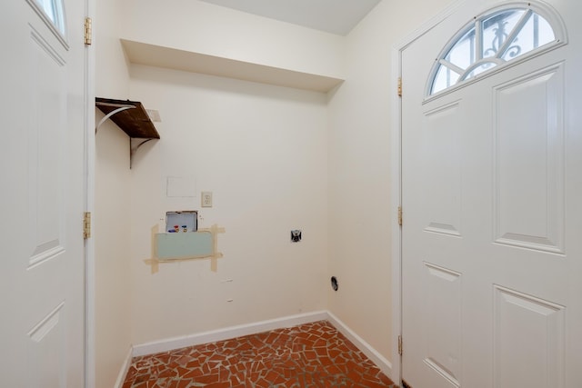 5151 Canton Dr, Memphis, TN 38116 - laundry room featuring washer hookup, baseboards, and hookup for an electric dryer
