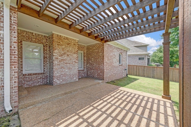 546 Township Cv, Collierville, TN 38017 - fenced backyard with a pergola and a patio area