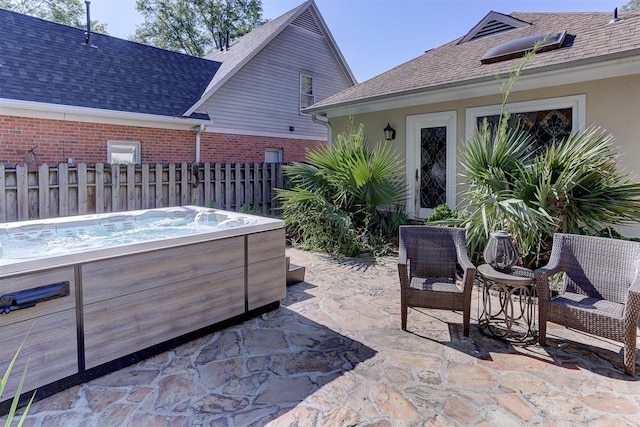 6703 N Kirby Oaks Cv, Memphis, TN 38119 - view of patio with a hot tub