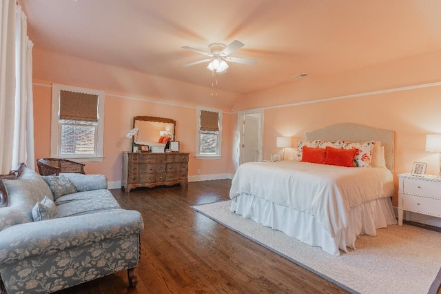 1514 Vance Ave, Memphis, TN 38104 - bedroom with wood finished floors, baseboards, and ceiling fan