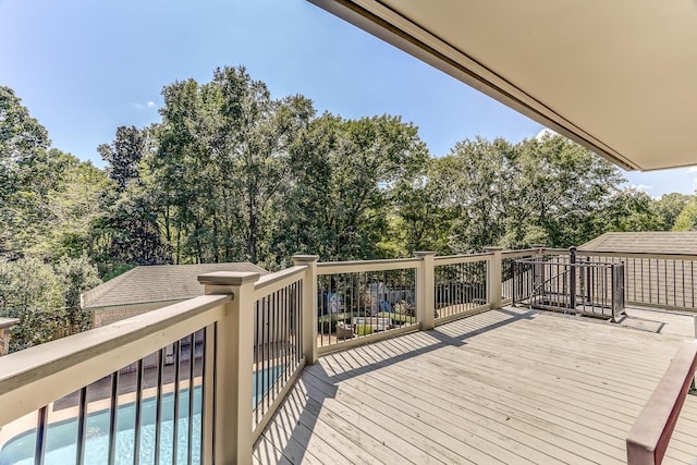 9470 Riveredge Dr, Memphis, TN 38018 - deck with view of scattered trees