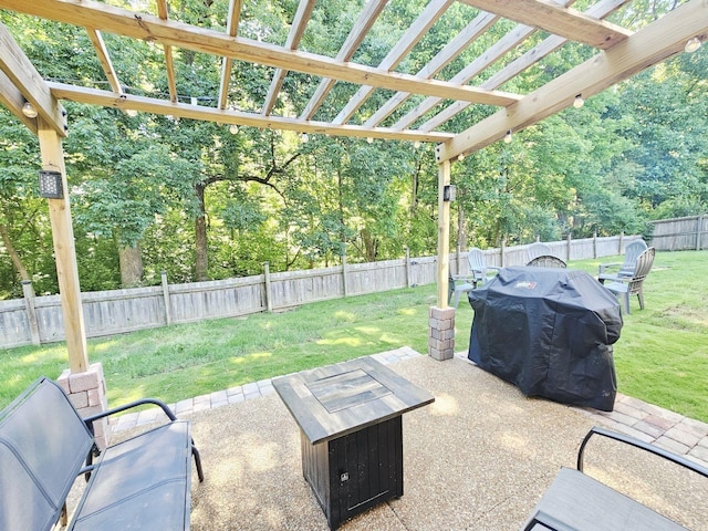 4752 Hampton Ridge Ln, Arlington, TN 38002 - view of patio / terrace featuring a fire pit