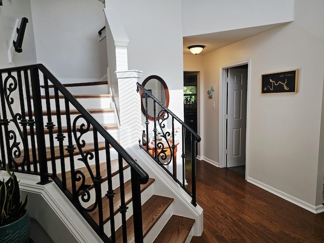 4752 Hampton Ridge Ln, Arlington, TN 38002 - stairs with baseboards and wood finished floors