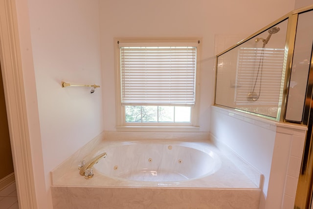 10223 Poston Oaks Cir, Collierville, TN 38017 - bathroom with a jetted tub and an enclosed shower