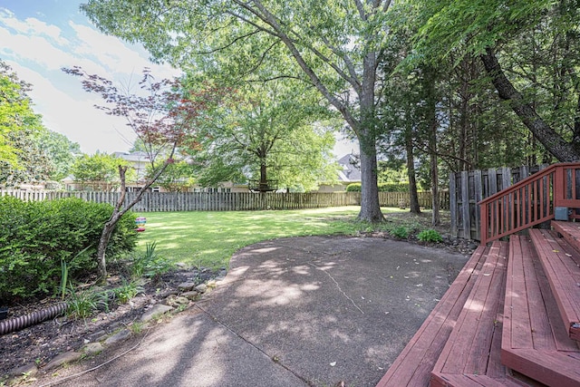 10223 Poston Oaks Cir, Collierville, TN 38017 - view of yard with a patio area and a wooden deck