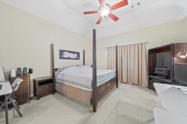 1166 Sanbyrn Dr, Cordova, TN 38018 - bedroom featuring light colored carpet, a desk, and ceiling fan