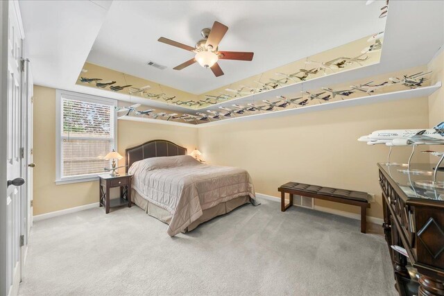 1166 Sanbyrn Dr, Cordova, TN 38018 - bedroom with baseboards, carpet flooring, and a ceiling fan