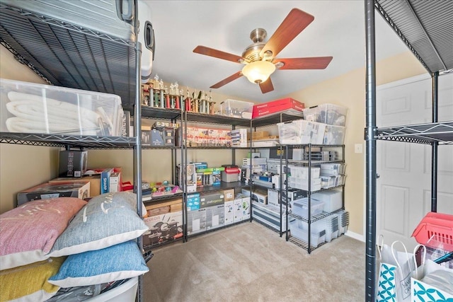1166 Sanbyrn Dr, Cordova, TN 38018 - storage area with a ceiling fan