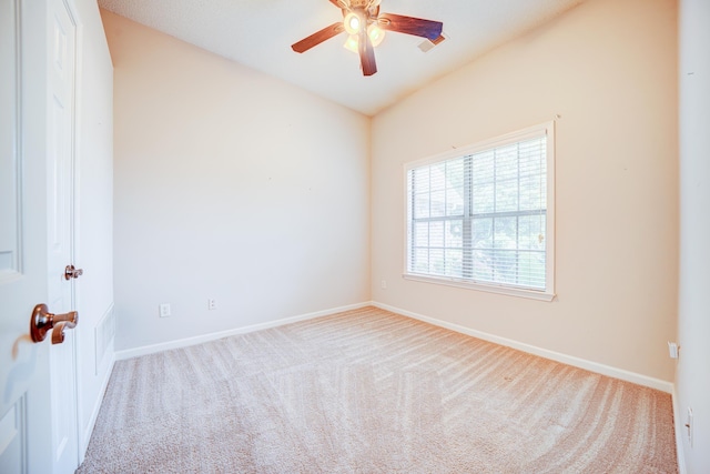 130 Pinehurst Dr, Oakland, TN 38060 - unfurnished room with lofted ceiling, ceiling fan, baseboards, and carpet