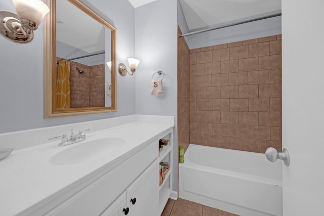 1822 Dragonfly Cv Unit 79, Germantown, TN 38138 - full bathroom with vanity, tile patterned flooring, and shower / bath combo