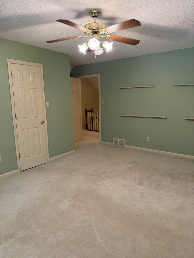 917 Valleyview Ln, Collierville, TN 38017 - carpeted empty room featuring a ceiling fan, a textured ceiling, and baseboards