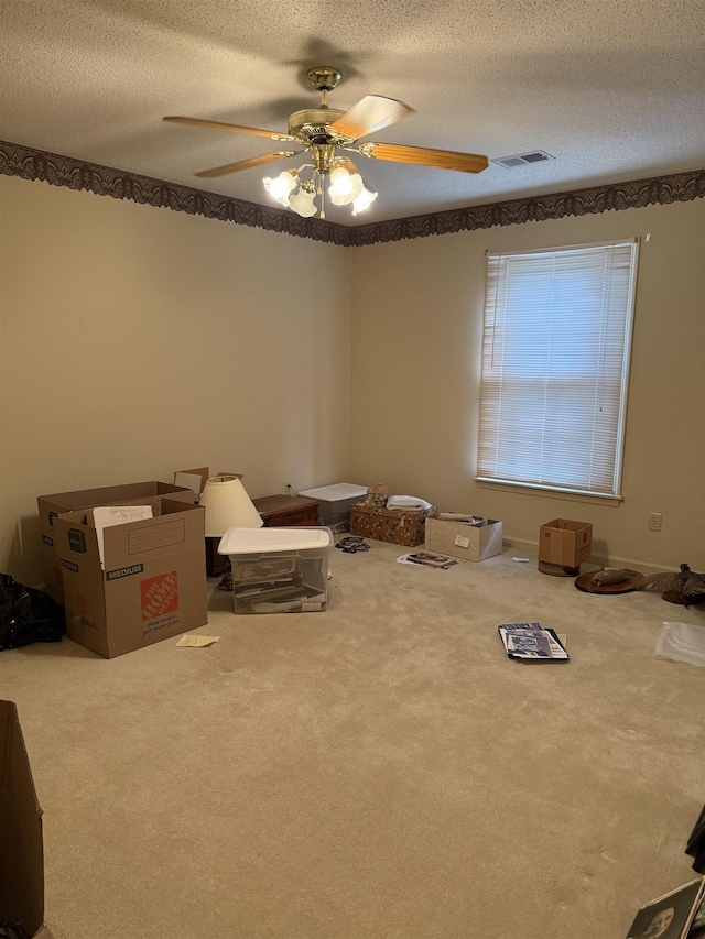917 Valleyview Ln, Collierville, TN 38017 - unfurnished room featuring ceiling fan, carpet floors, and a textured ceiling