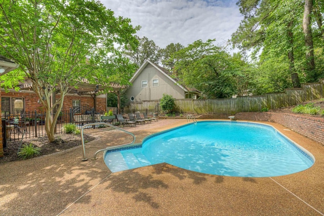7352 Magnolia Ridge Dr, Germantown, TN 38138 - view of pool with a patio area and a fenced backyard