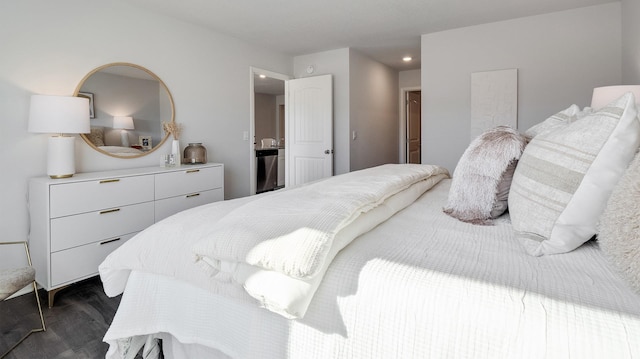 4494 Royster Creek Dr, Millington, TN 38053 - bedroom with dark wood finished floors and recessed lighting