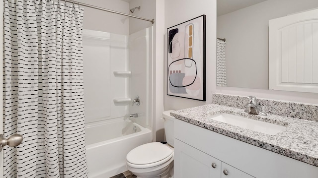 4494 Royster Creek Dr, Millington, TN 38053 - full bath featuring vanity, shower / bath combo, and toilet