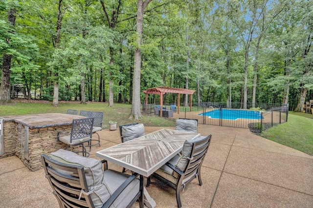 8955 Clair Douwie Cv, Bartlett, TN 38133 - view of patio / terrace featuring a pergola