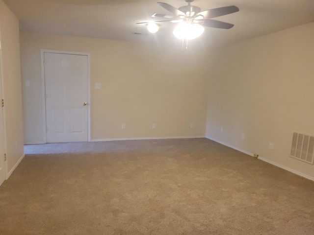 3659 Stonetrace Cir, Bartlett, TN 38135 - empty room with a ceiling fan, light carpet, and baseboards