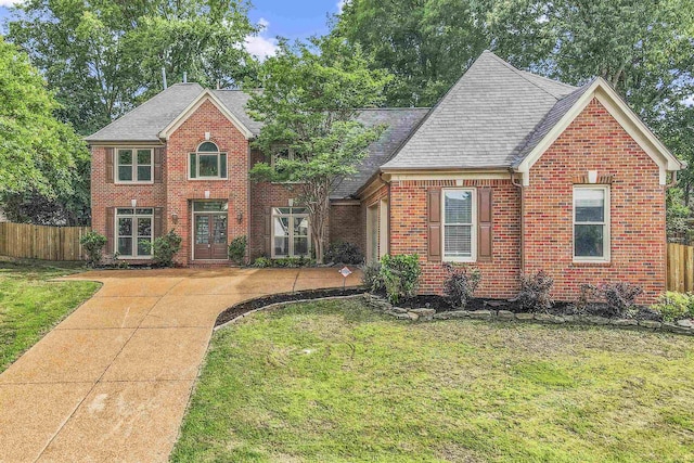 8917 River Sound Dr, Cordova, TN 38016 - view of front of house with brick siding, roof with shingles, and french doors