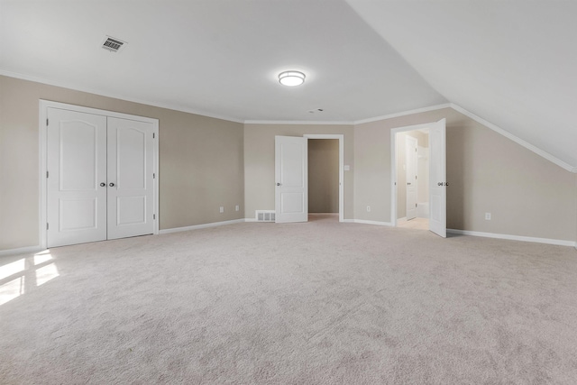 8917 River Sound Dr, Cordova, TN 38016 - additional living space with light carpet, baseboards, and vaulted ceiling
