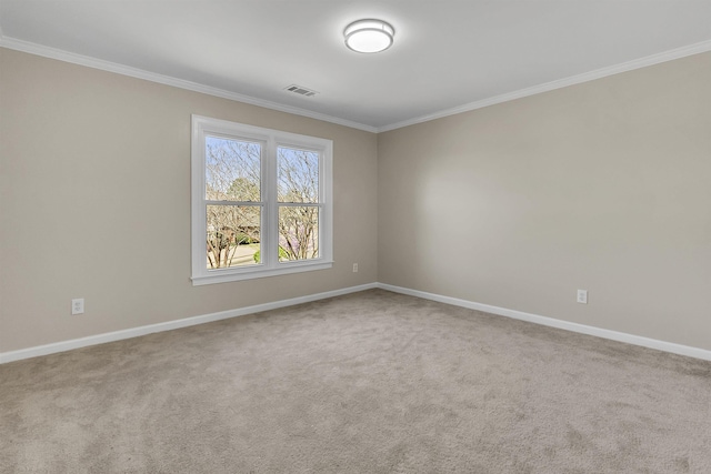 8917 River Sound Dr, Cordova, TN 38016 - carpeted spare room featuring crown molding and baseboards
