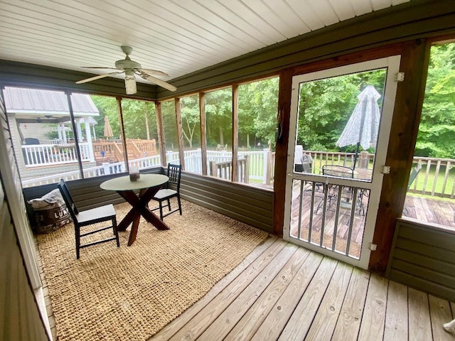 29 Frank Fwy, Iuka, MS 38852 - sunroom / solarium featuring ceiling fan and healthy amount of natural light