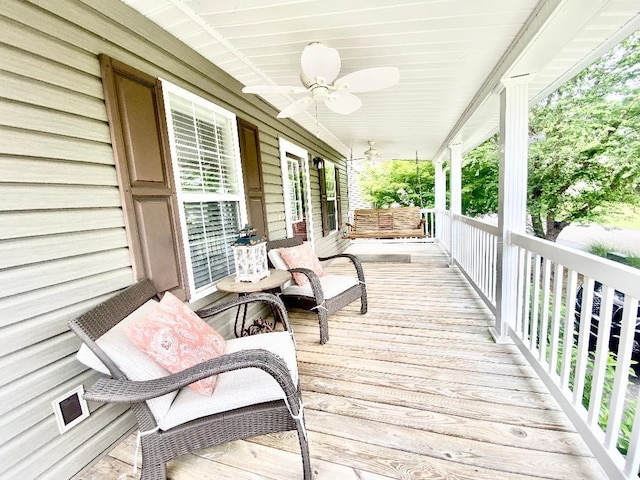 29 Frank Fwy, Iuka, MS 38852 - wooden porch featuring ceiling fan