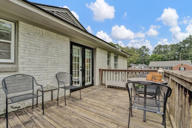 624 N Oak Grove Rd N, Memphis, TN 38120 - wooden terrace featuring french doors