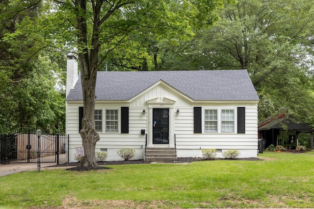 228 Palisade St, Memphis, TN 38111 - view of front of property featuring entry steps, a chimney, a gate, and a shingled roof