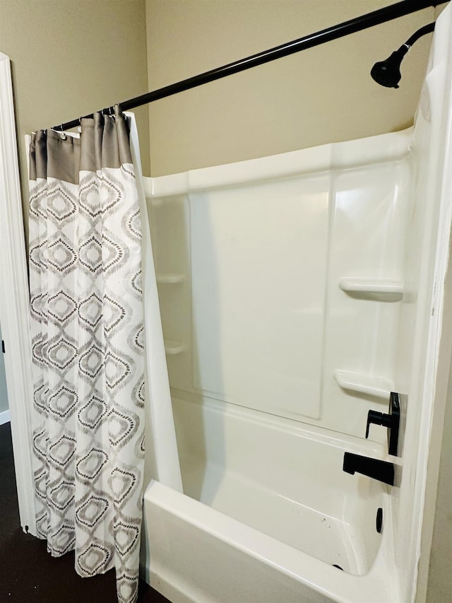 159 Hillhurst Dr, Selmer, TN 38375 - full bathroom featuring shower / bath combo with shower curtain