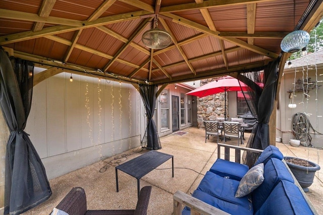 1772 Old Mill Rd, Germantown, TN 38138 - view of patio / terrace featuring outdoor dining space and a gazebo