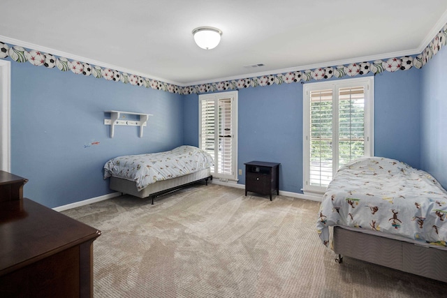 415 S Yates Cv, Memphis, TN 38120 - bedroom with ornamental molding, baseboards, and carpet