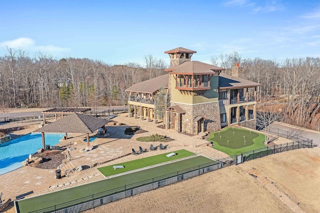 90 Endless View Rdg, Savannah, TN 38372 - view of subject property with a pool and a heavily wooded area