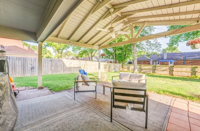 8023 Allbright Cv, Bartlett, TN 38133 - view of patio with ceiling fan and outdoor lounge area