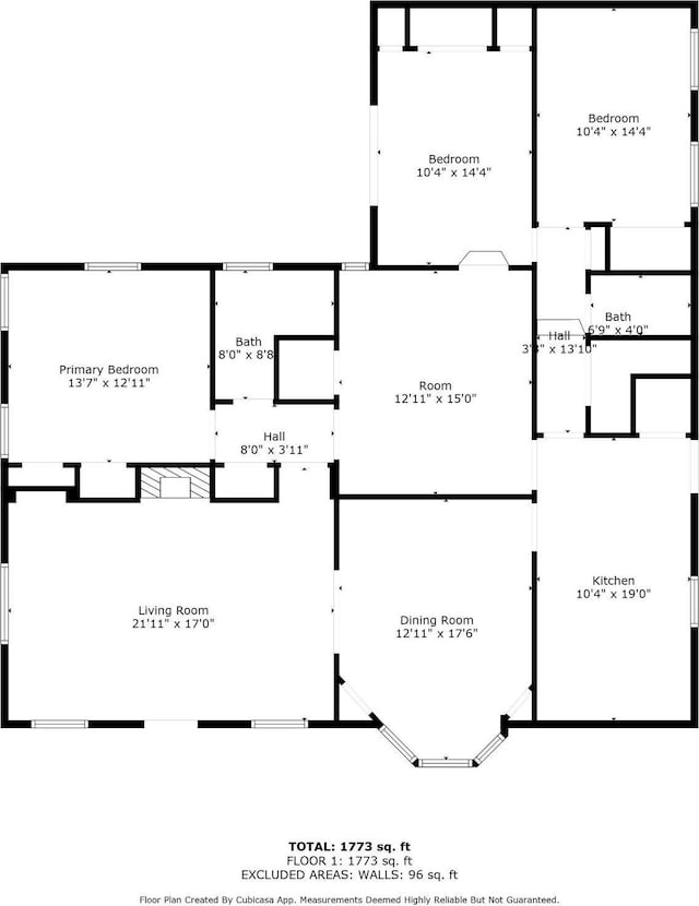1021 N Barksdale St, Memphis, TN 38107 - floor plan / room layout