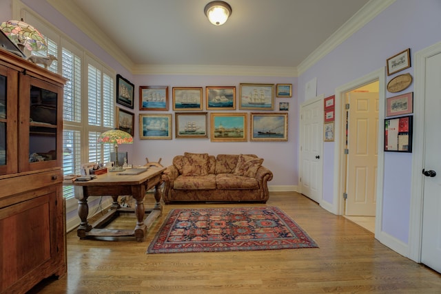 182 Harbor Isle Cir, Memphis, TN 38103 - office space featuring ornamental molding, wood finished floors, and baseboards