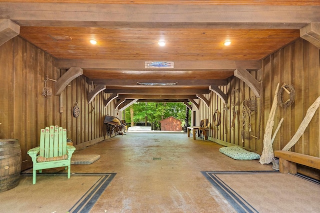 1940 Nuckolls Rd, Rossville, TN 38066 - misc room with wood walls and wooden ceiling