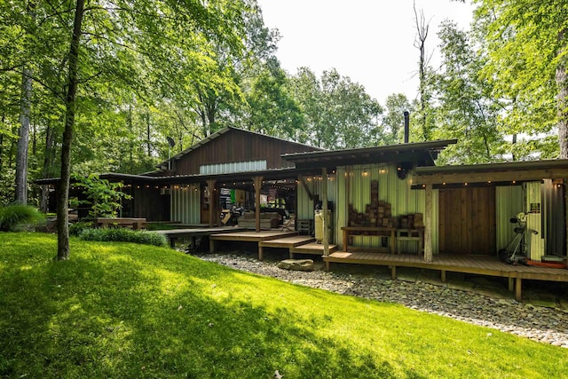 1940 Nuckolls Rd, Rossville, TN 38066 - back of house featuring a yard and a deck