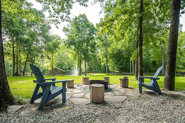 1940 Nuckolls Rd, Rossville, TN 38066 - view of patio / terrace with a fire pit