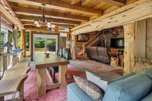 1940 Nuckolls Rd, Rossville, TN 38066 - sunroom featuring beam ceiling