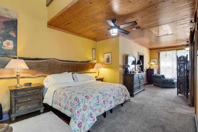 1940 Nuckolls Rd, Rossville, TN 38066 - carpeted bedroom featuring wooden ceiling and ornamental molding