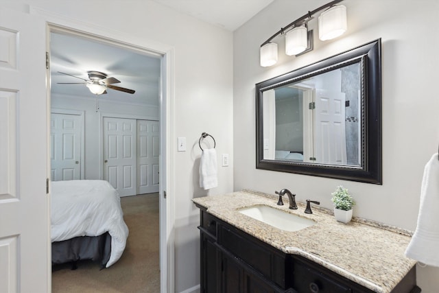 2045 Gallina Cir, Collierville, TN 38017 - ensuite bathroom featuring vanity and a ceiling fan