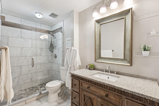 2045 Gallina Cir, Collierville, TN 38017 - bathroom featuring vanity, a stall shower, and tile patterned flooring