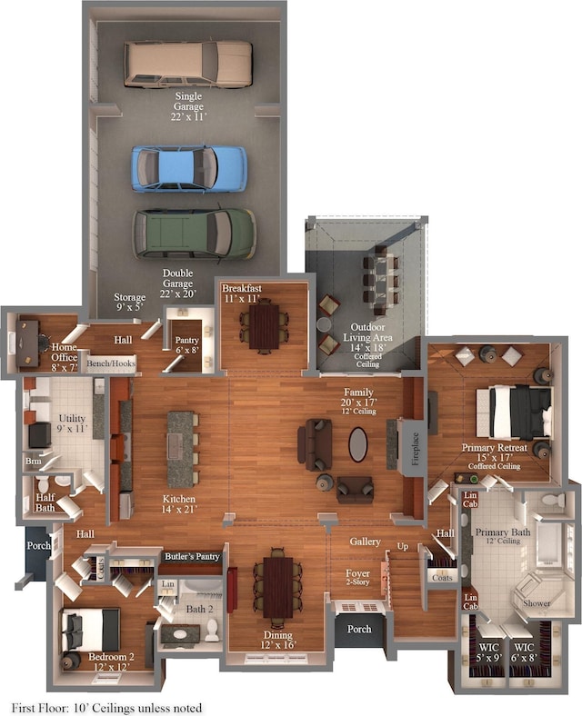 602 Cedar Shadows Cir W, Collierville, TN 38017 - property floor plan