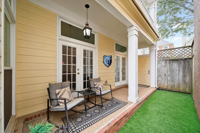 142 Granehampton Ln, Memphis, TN 38111 - view of patio featuring french doors