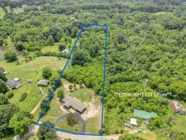 229 Coats Rd, Brighton, TN 38011 - view of property location featuring a forest and property boundaries highlighted