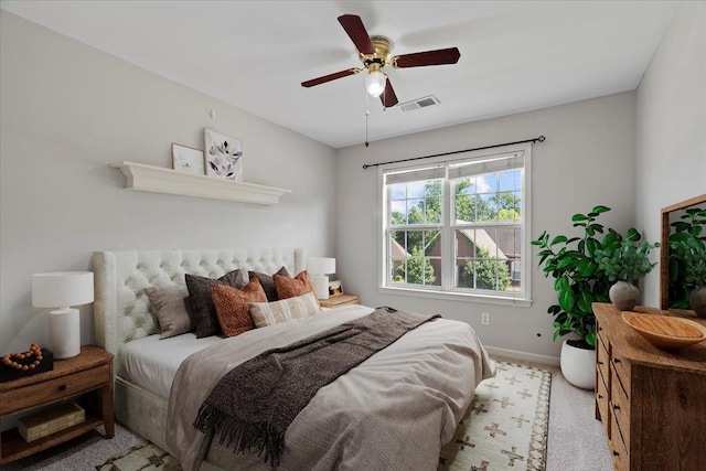 9270 Durhamshire Dr, Cordova, TN 38016 - carpeted bedroom with baseboards and a ceiling fan