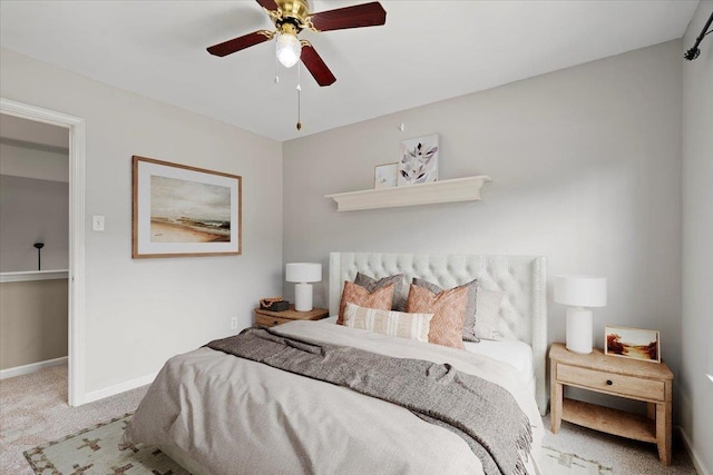 9270 Durhamshire Dr, Cordova, TN 38016 - bedroom with carpet floors, baseboards, and a ceiling fan
