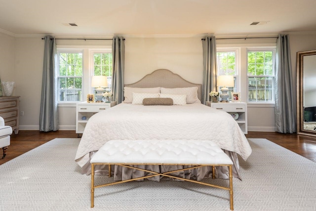 241 Greenway Rd, Memphis, TN 38117 - bedroom featuring wood finished floors, baseboards, and ornamental molding