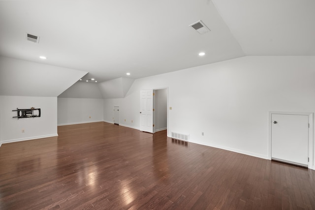 2073 W Houston Way, Collierville, TN 38139 - additional living space featuring lofted ceiling, dark wood-style floors, recessed lighting, and baseboards